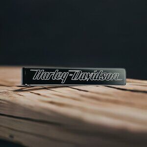 Harley-Davidson Black Tie Clip – Men's Biker Formal Accessory | Mint Condition
